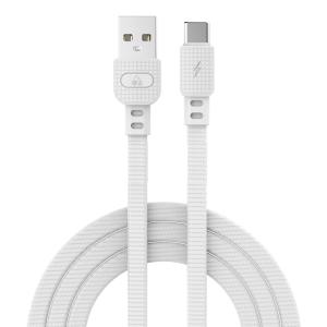 POWERTECH καλώδιο USB σε USB-C armor PTR-0102, 15W 3A, 1m, λευκό | Αξεσουάρ κινητών | elabstore.gr