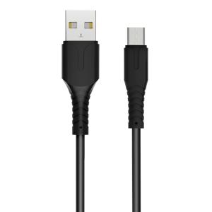 ROCKROSE καλώδιο USB σε Micro USB Alpha AM, 2.4A 12W, 1m, μαύρο | Αξεσουάρ κινητών | elabstore.gr