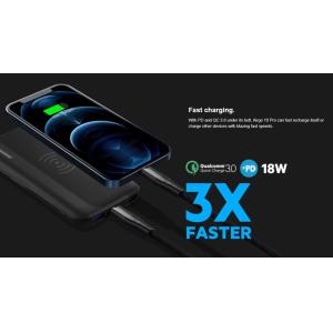 ROCKROSE power bank RRPB12, 10000mAh, 3x output & wireless, 18W, μαύρο | Αξεσουάρ κινητών | elabstore.gr