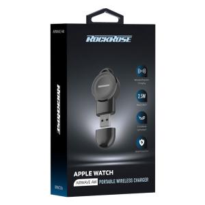 ROCKROSE ασύρματος φορτιστής RRWC06 για Apple Watch, 2.5W, μαύρος | Αξεσουάρ κινητών | elabstore.gr