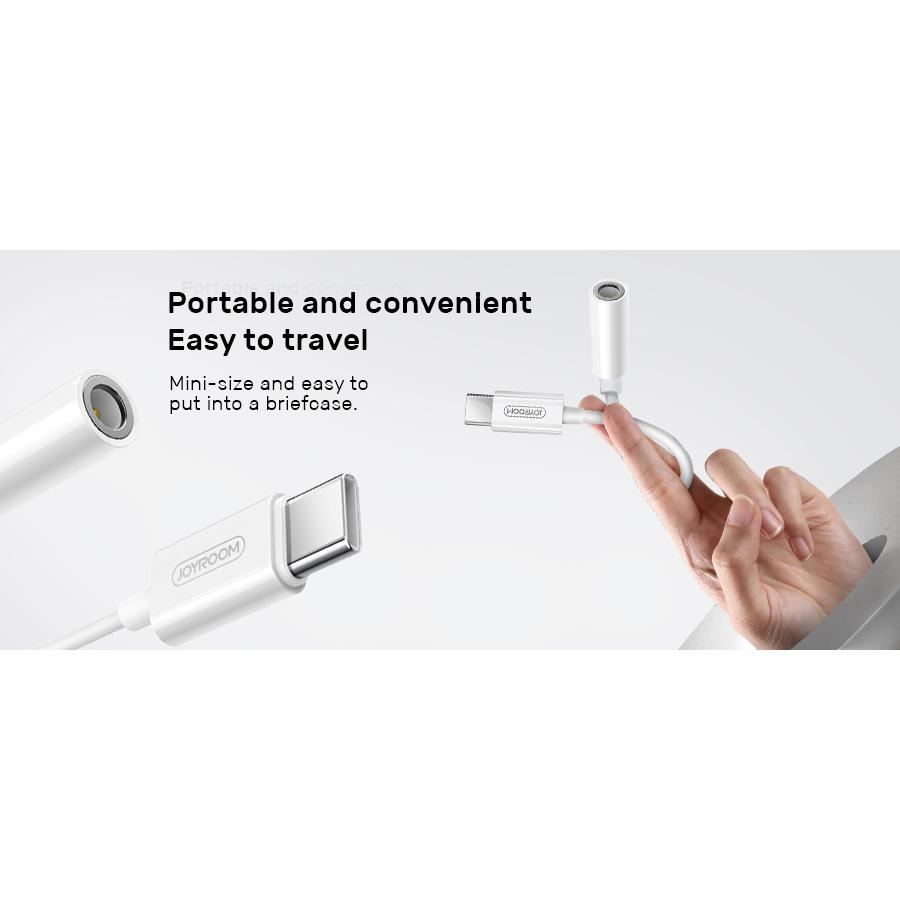 JOYROOM καλώδιο USB Type-C σε 3.5mm SH-C1, 0.12m, λευκό | eLabstore.gr JOYROOM καλώδιο USB Type-C σε 3.5mm SH-C1, 0.12m, λευκό | Αξεσουάρ κινητών | elabstore.gr