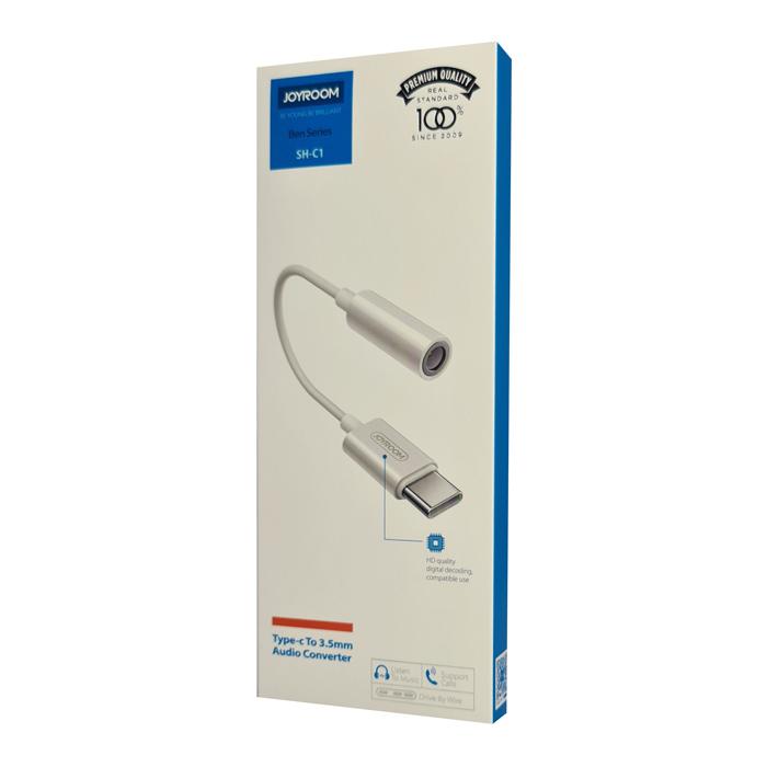JOYROOM καλώδιο USB Type-C σε 3.5mm SH-C1, 0.12m, λευκό | eLabstore.gr JOYROOM καλώδιο USB Type-C σε 3.5mm SH-C1, 0.12m, λευκό | Αξεσουάρ κινητών | elabstore.gr
