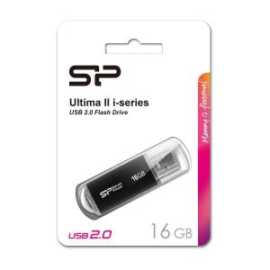 SILICON POWER USB Flash Drive Ultima II-I, 16GB, USB 2.0, μαύρο | Συνοδευτικά PC | elabstore.gr