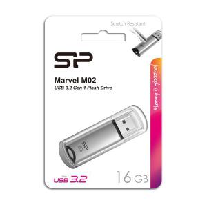 SILICON POWER USB Flash Drive Marvel M02, 16GB, USB 3.2, γκρι | Συνοδευτικά PC | elabstore.gr