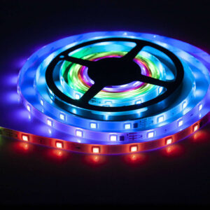 Ταινία LED RGB 5M 12V/24W με τηλεχειριστήριο και τροφοδοτικό LEDSTRGBD-5050-243010S202/5-WL | Φωτισμός | elabstore.gr