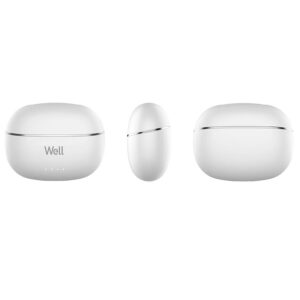 Ακουστικό In-ear Bluetooth Wireless earphones noice cancelling ANC,ENC με docking station λευκό Well | Περιφερειακά | elabstore.gr
