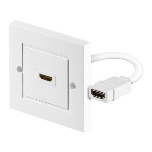 GOOBAY πρίζα τοίχου HDMI 51722, gold-plated, 4K, λεύκη | Εργαλεία | elabstore.gr