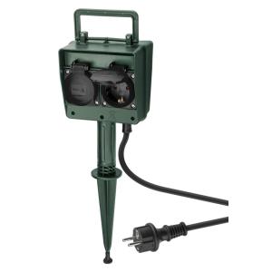 GOOBAY αντάπτορας ρεύματος κήπου 55943, 4x schuko 16A, IP44 2m, πράσινος | Τροφοδοσία Ρεύματος | elabstore.gr