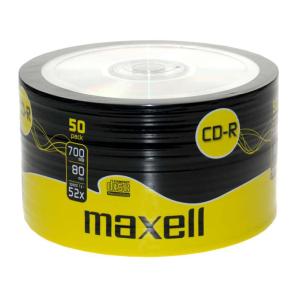 MAXELL CD-R 700ΜΒ/80min, 52x speed, spindle pack 50τμχ | Αναλώσιμα - Είδη Γραφείου | elabstore.gr