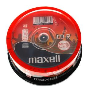 MAXELL CD-R music XL-II 80min/700MB, cake box 25τμχ | Αναλώσιμα - Είδη Γραφείου | elabstore.gr
