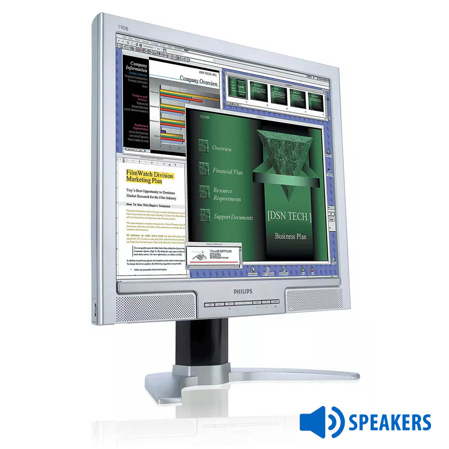 Used (A-) Monitor 190B TFT/ Philips/ 19"/ 1280x1024/ Silver/ Black/ w/ Speakers/ Grade A-/ D-SUB & DVI-D | eLabstore.gr Used (A-) Monitor 190B TFT/Philips/19"/1280x1024/Silver/Black/w/Speakers/Grade A-/D-SUB & DVI-D | Refurbished | elabstore.gr