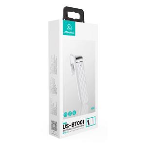 USAMS Bluetooth μονό earphone BT1, BT 5.0, λευκό | Αξεσουάρ κινητών | elabstore.gr