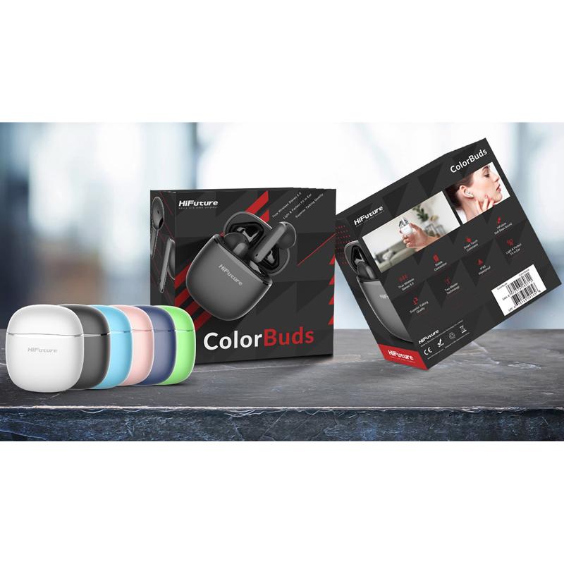 HIFUTURE earphones με θήκη φόρτισης ColorBuds, True Wireless, μαύρα | eLabstore.gr HIFUTURE earphones με θήκη φόρτισης ColorBuds, True Wireless, μαύρα | Αξεσουάρ κινητών | elabstore.gr