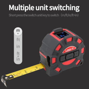 UNI-T ψηφιακό μέτρο laser LM60T, έως 60m, m/ft/in, με μετροταινία 5m | Εργαλεία | elabstore.gr