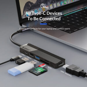 ORICO docking station MDK-6P, HDMI/USB-C/2x USB/SD & TF, 55W, 4K, μαύρο | Συνοδευτικά PC | elabstore.gr