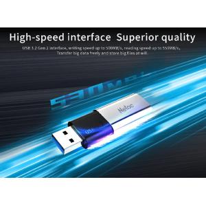NETAC USB Flash Drive US2, 256GB, USB 3.2, ασημί | Συνοδευτικά PC | elabstore.gr