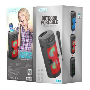 CELEBRAT φορητό ηχείο OS-09 με μικρόφωνο, 10W, BT/TF/USB/AUX, FM, μαύρο | Εικόνα & Ήχος | elabstore.gr