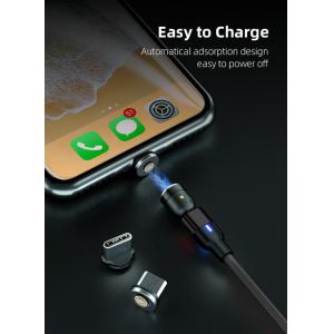 POWERTECH καλώδιο USB σε 3in1 magnet PTR-0103, μαγνητικό, 15W, 1m, μαύρο | Αξεσουάρ κινητών | elabstore.gr
