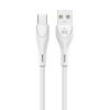 POWERTECH καλώδιο USB σε USB-C eco round PTR-0105, 15W 3A, 1m, λευκό | Αξεσουάρ κινητών | elabstore.gr