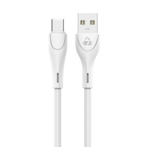 POWERTECH καλώδιο USB σε USB-C eco round PTR-0105, 15W 3A, 1m, λευκό | Αξεσουάρ κινητών | elabstore.gr
