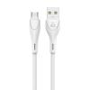 POWERTECH καλώδιο USB σε Micro USB eco round PTR-0106, 15W 3A, 1m, λευκό | Αξεσουάρ κινητών | elabstore.gr
