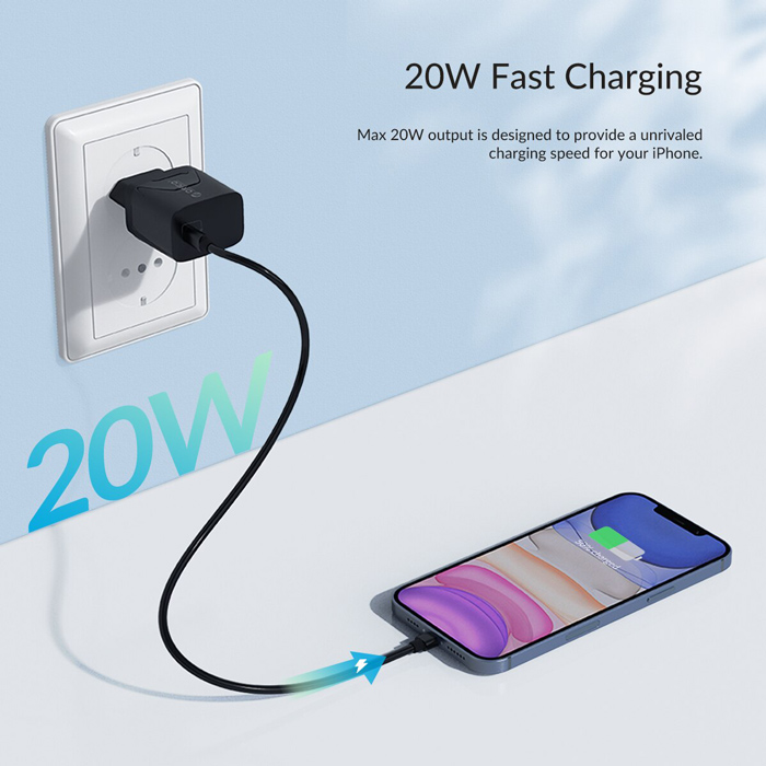 ORICO φορτιστής τοίχου PV20-C, USB-C, PD 20W, μαύρος | eLabstore.gr ORICO φορτιστής τοίχου PV20-C, USB-C, PD 20W, μαύρος | Αξεσουάρ κινητών | elabstore.gr