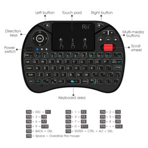 RIITEK ασύρματο πληκτρολόγιο Mini i8X με touchpad, backlit, 2.4GHz | Εικόνα & Ήχος | elabstore.gr