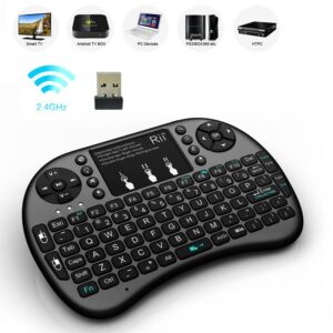 RIITEK Ασύρματο πληκτρολόγιο mini i8+ με touchpad, 2.4GHz, μαύρο | Εικόνα & Ήχος | elabstore.gr