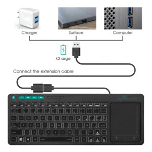 RIITEK ασύρματο πληκτρολόγιο Mini K18+ με touchpad, RGB backlit, 2.4GHz | eLabstore.gr RIITEK ασύρματο πληκτρολόγιο Mini K18+ με touchpad, RGB backlit, 2.4GHz | Εικόνα & Ήχος | elabstore.gr