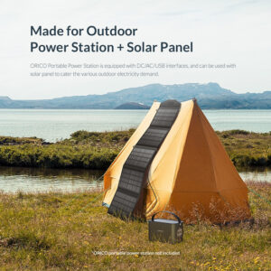 ORICO ηλιακός φορτιστής SCP2-100, με έξοδο USB/USB-C/DC, foldable, 100W | Τροφοδοσία Ρεύματος | elabstore.gr