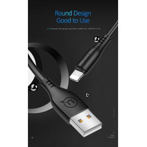 USAMS καλώδιο Lightning σε USB US-SJ266, 2A, 1m, μαύρο | Αξεσουάρ κινητών | elabstore.gr