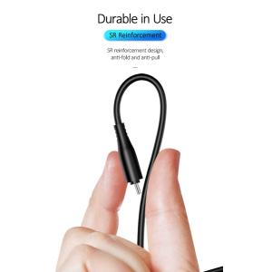 USAMS καλώδιο Lightning σε USB US-SJ266, 2A, 1m, μαύρο | Αξεσουάρ κινητών | elabstore.gr