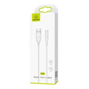 USAMS καλώδιο USB-C σε USB US-SJ267, 2A, 1m, λευκό | Αξεσουάρ κινητών | elabstore.gr