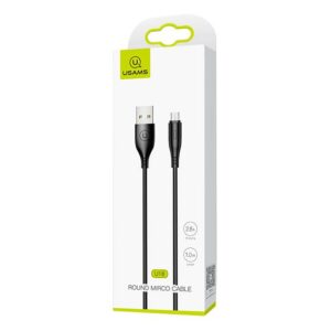 USAMS καλώδιο Micro USB σε USB US-SJ268, 2A, 1m, μαύρο | eLabstore.gr USAMS καλώδιο Micro USB σε USB US-SJ268, 2A, 1m, μαύρο | Αξεσουάρ κινητών | elabstore.gr