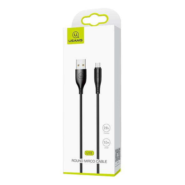 USAMS καλώδιο Micro USB σε USB US-SJ268, 2A, 1m, μαύρο | eLabstore.gr USAMS καλώδιο Micro USB σε USB US-SJ268, 2A, 1m, μαύρο | Αξεσουάρ κινητών | elabstore.gr