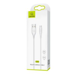 USAMS καλώδιο Micro USB σε USB US-SJ268, 2A, 1m, λευκό | eLabstore.gr USAMS καλώδιο Micro USB σε USB US-SJ268, 2A, 1m, λευκό | Αξεσουάρ κινητών | elabstore.gr