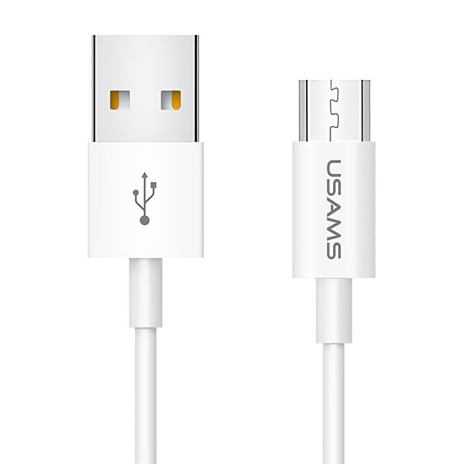 USAMS καλώδιο Micro USB σε USB US-SJ284, 2A, 1m, λευκό | eLabstore.gr USAMS καλώδιο Micro USB σε USB US-SJ284, 2A, 1m, λευκό | Αξεσουάρ κινητών | elabstore.gr