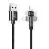 USAMS καλώδιο Lightning σε USB US-SJ476, περιστρεφόμενο, 2.1A, 1m, μαύρο | Αξεσουάρ κινητών | elabstore.gr
