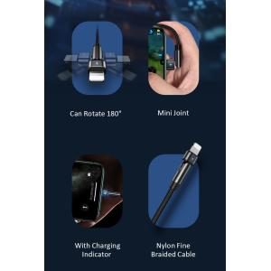 USAMS καλώδιο Lightning σε USB US-SJ476, περιστρεφόμενο, 2.1A, 1m, μαύρο | Αξεσουάρ κινητών | elabstore.gr