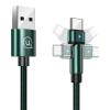 USAMS καλώδιο USB-C σε USB SJ477, περιστρεφόμενο βύσμα, 2A, 1m, πράσινο | Αξεσουάρ κινητών | elabstore.gr