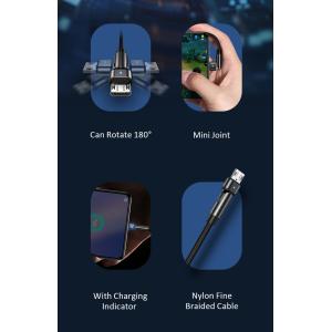 USAMS καλώδιο Micro USB σε USB SJ478, περιστρεφόμενο, 2A, 1m, πράσινο | Αξεσουάρ κινητών | elabstore.gr