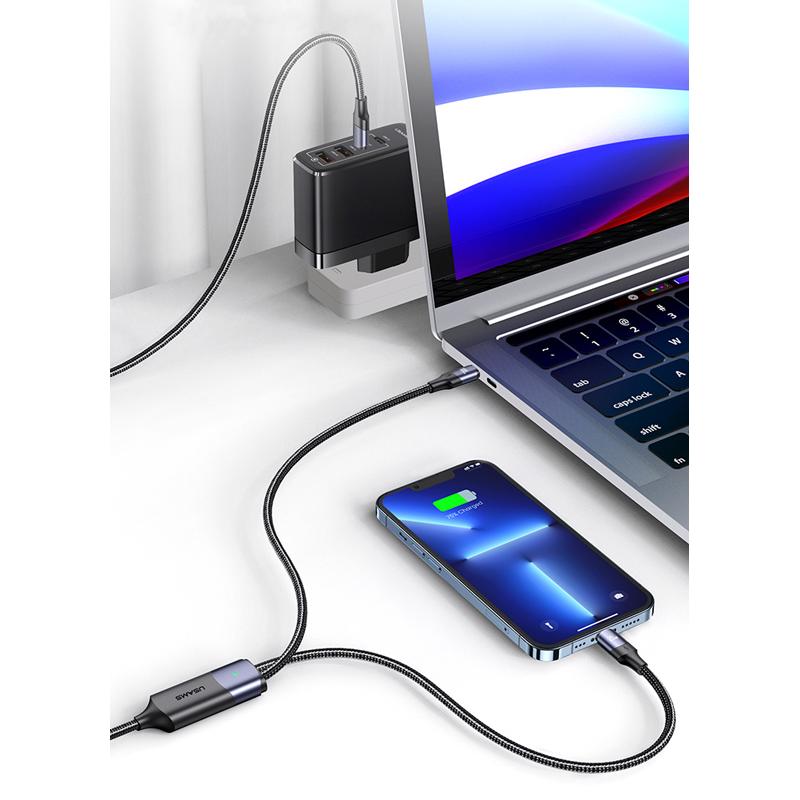 USAMS καλώδιο USB-C σε USB-C & Lightning US-SJ550, PD 100W, 1.2m, μαύρο | eLabstore.gr USAMS καλώδιο USB-C σε USB-C & Lightning US-SJ550, PD 100W, 1.2m, μαύρο | Αξεσουάρ κινητών | elabstore.gr