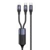 USAMS καλώδιο USB-C σε USB-C & Lightning US-SJ550, PD 100W, 1.2m, μαύρο | Αξεσουάρ κινητών | elabstore.gr