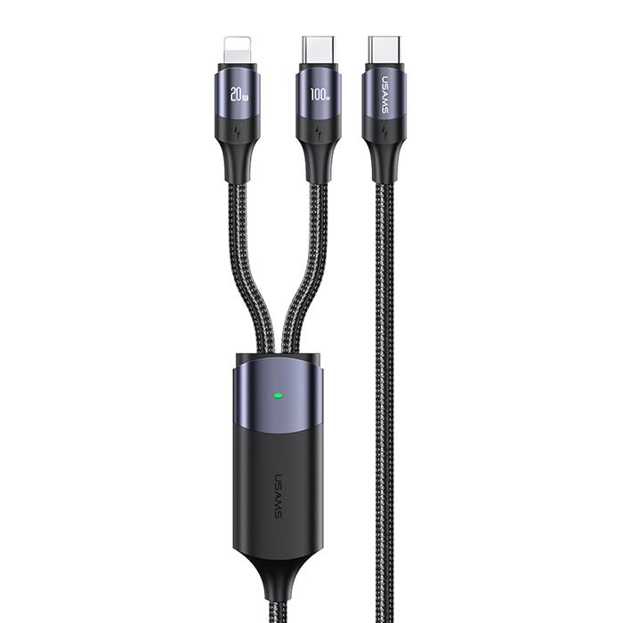 USAMS καλώδιο USB-C σε USB-C & Lightning US-SJ550, PD 100W, 1.2m, μαύρο | eLabstore.gr USAMS καλώδιο USB-C σε USB-C & Lightning US-SJ550, PD 100W, 1.2m, μαύρο | Αξεσουάρ κινητών | elabstore.gr