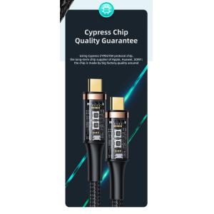USAMS καλώδιο USB-C US-SJ553 Thunderbolt 3, 100W, 40Gbps 5K, 0.8m, μαύρο | Αξεσουάρ κινητών | elabstore.gr