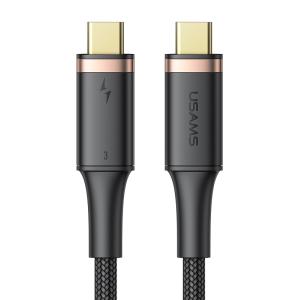 USAMS καλώδιο USB-C US-SJ553 Thunderbolt 3, 100W, 40Gbps 5K, 0.8m, μαύρο | Αξεσουάρ κινητών | elabstore.gr