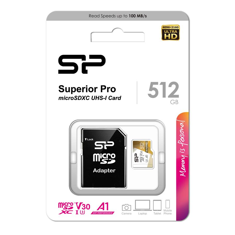 SILICON POWER κάρτα μνήμης Superior Pro microSDXC UHS-I, 512GB, Class 30 | eLabstore.gr SILICON POWER κάρτα μνήμης Superior Pro microSDXC UHS-I, 512GB, Class 30 | Συνοδευτικά PC | elabstore.gr