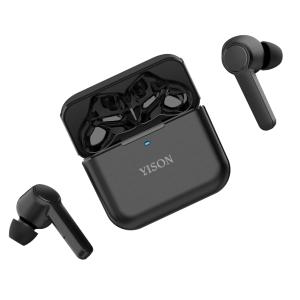 YISON earphones με θήκη φόρτισης T5, True Wireless, μαύρα | Αξεσουάρ κινητών | elabstore.gr
