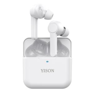 YISON earphones με θήκη φόρτισης T5, True Wireless, λευκά | Αξεσουάρ κινητών | elabstore.gr