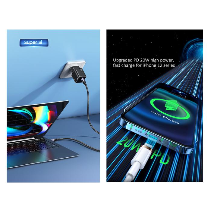 USAMS φορτιστής τοίχου UXTZH02 με καλώδιο Lightning, USB-C 30W, λευκός | eLabstore.gr USAMS φορτιστής τοίχου UXTZH02 με καλώδιο Lightning, USB-C 30W, λευκός | Αξεσουάρ κινητών | elabstore.gr